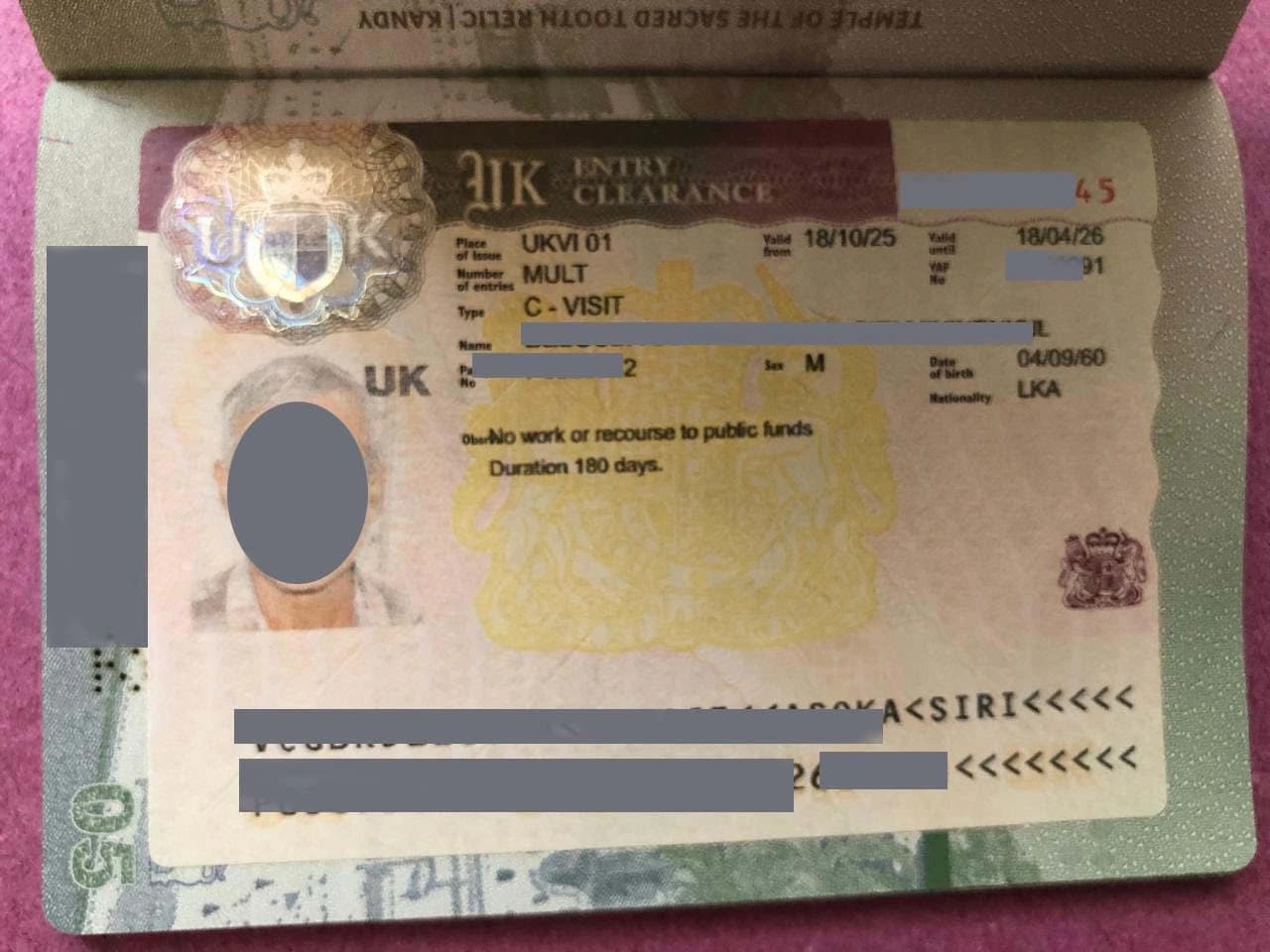 Approved visitor visitor visa clearance proof 2