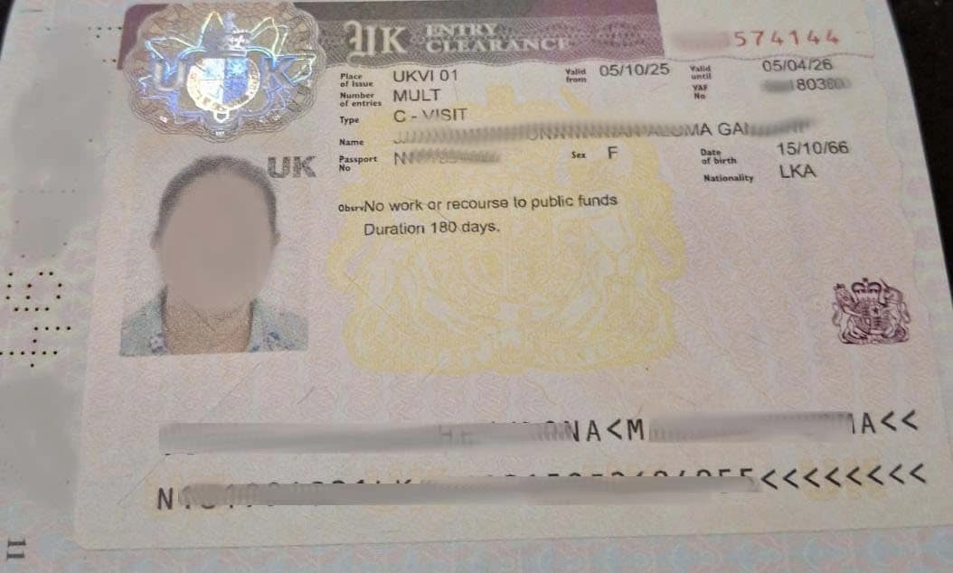 Approved visitor visitor visa clearance proof 3