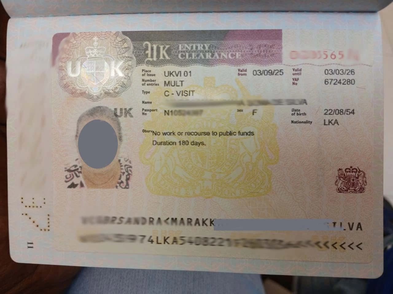 Approved visitor visitor visa clearance proof 5