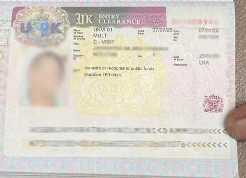 Approved visitor visitor visa clearance proof 7