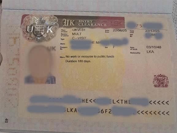 Approved visitor visitor visa clearance proof 9
